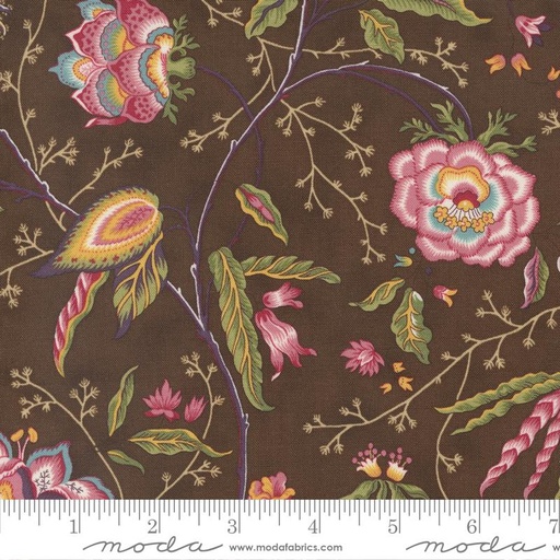 [167124] Moda Fabrics Florence's Fancy by Betsy Chutchian Fanciful Florals 31660 17 Chocolate