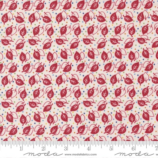 [165150] Moda Fabrics Picture Perfect by American Jane Leaf 21806 11 Ivory Red