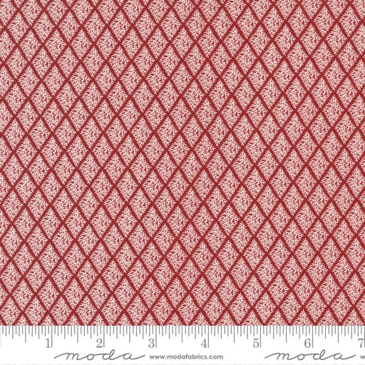 [165880] Moda Fabrics Red and White Gatherings by Primitive Gatherings Diamond Cross Checks 49196 14 Crimson