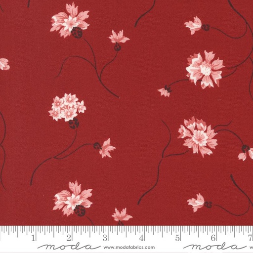 [165862] Moda Fabrics Red and White Gatherings by Primitive Gatherings Floret 49190 15 Crimson