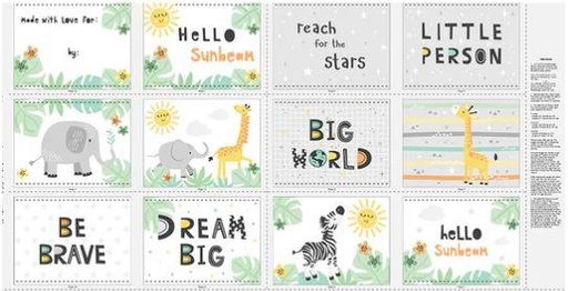 [166416] Wilmington Prints Hello Sunbeam by Lisa Perry Book Panel 3054 24500 917 Multi