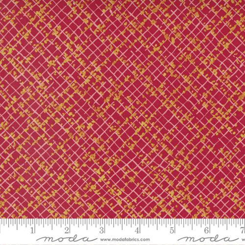 [167043] Moda Fabrics Wild Blossoms by Robin Pickens Blotted Graph Paper 48737 19 Poppy