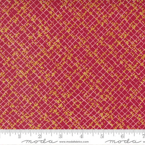 [167043] Moda Fabrics Wild Blossoms by Robin Pickens Blotted Graph Paper 48737 19 Poppy