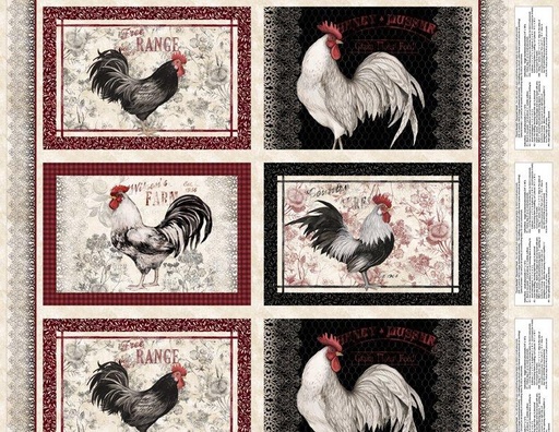 [166078] Wilmington Prints Proud Rooster by Susan Winget Panel 3023 39763 199 Multi