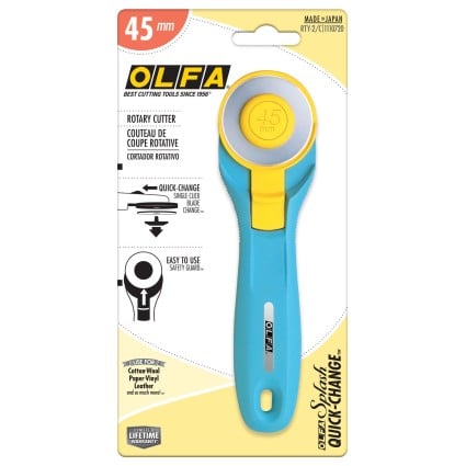 [169594] Olfa Splash Rotary Cutter 45mm OLFRTY 2/C Aqua