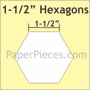 [141143] Paper Pieces 1 1/2" Hexagon Papers 50pc HEX150S