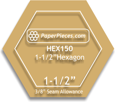 [141142] Paper Pieces 1 1/2" Hexagon Template HEX150-038