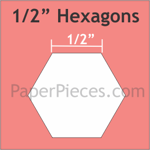 [141135] Paper Pieces 1/2" Hexagon Papers 125ct HEX050