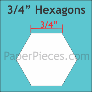 [152196] Paper Pieces 3/4" Hexagon Papers 750ct HEX075L