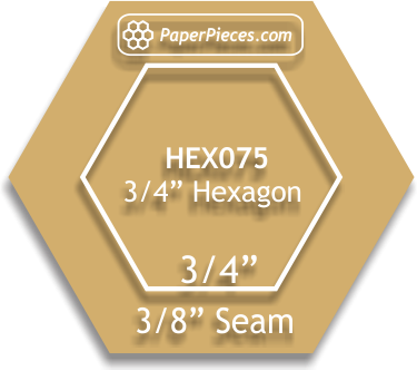 [141144] Paper Pieces 3/4" Hexagon Template HEX075-038