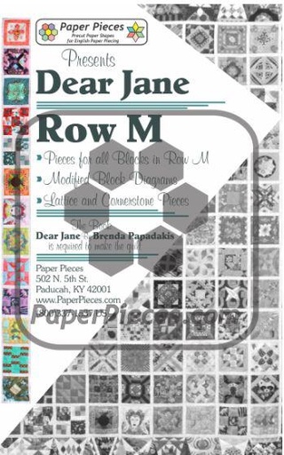 [159449] Paper Pieces Dear Jane English Paper Piece Pack- Row M